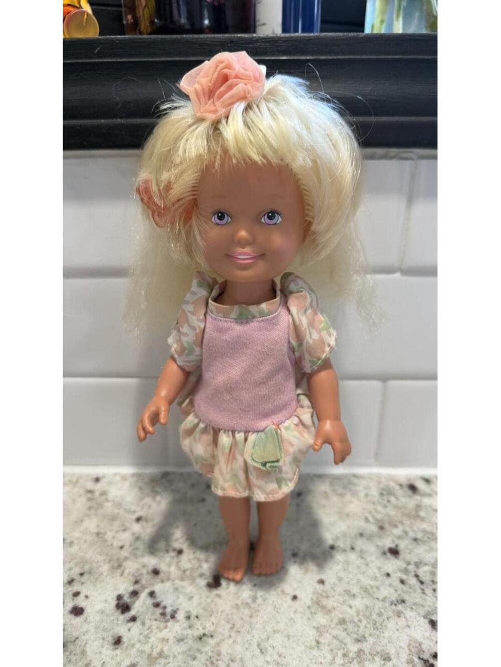 Vintage Playskool Polly Surprise Doll With Original Outfit 10” 1987 WORKS